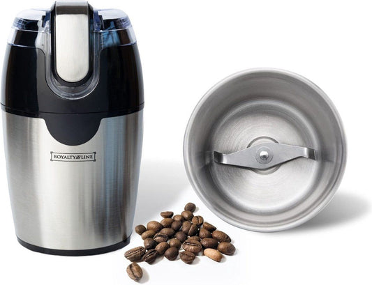 200W, coffee grinder, stainless steel blades, Royalty Line