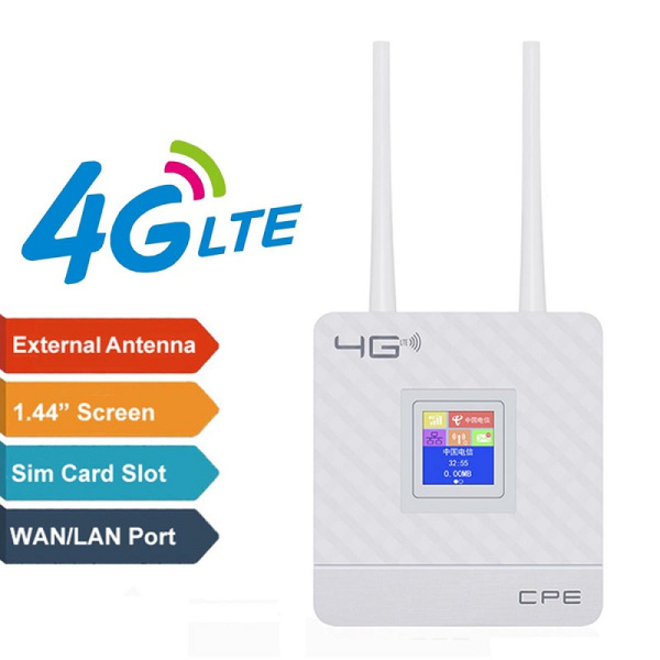 4G Mobile Wifi Router Sim Card Slot Home Broadband Modem 20 User LTE CPE