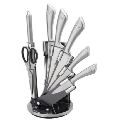 7 pcs, knife stand set, knives set, silver, RL-KSS804, Royalty Line