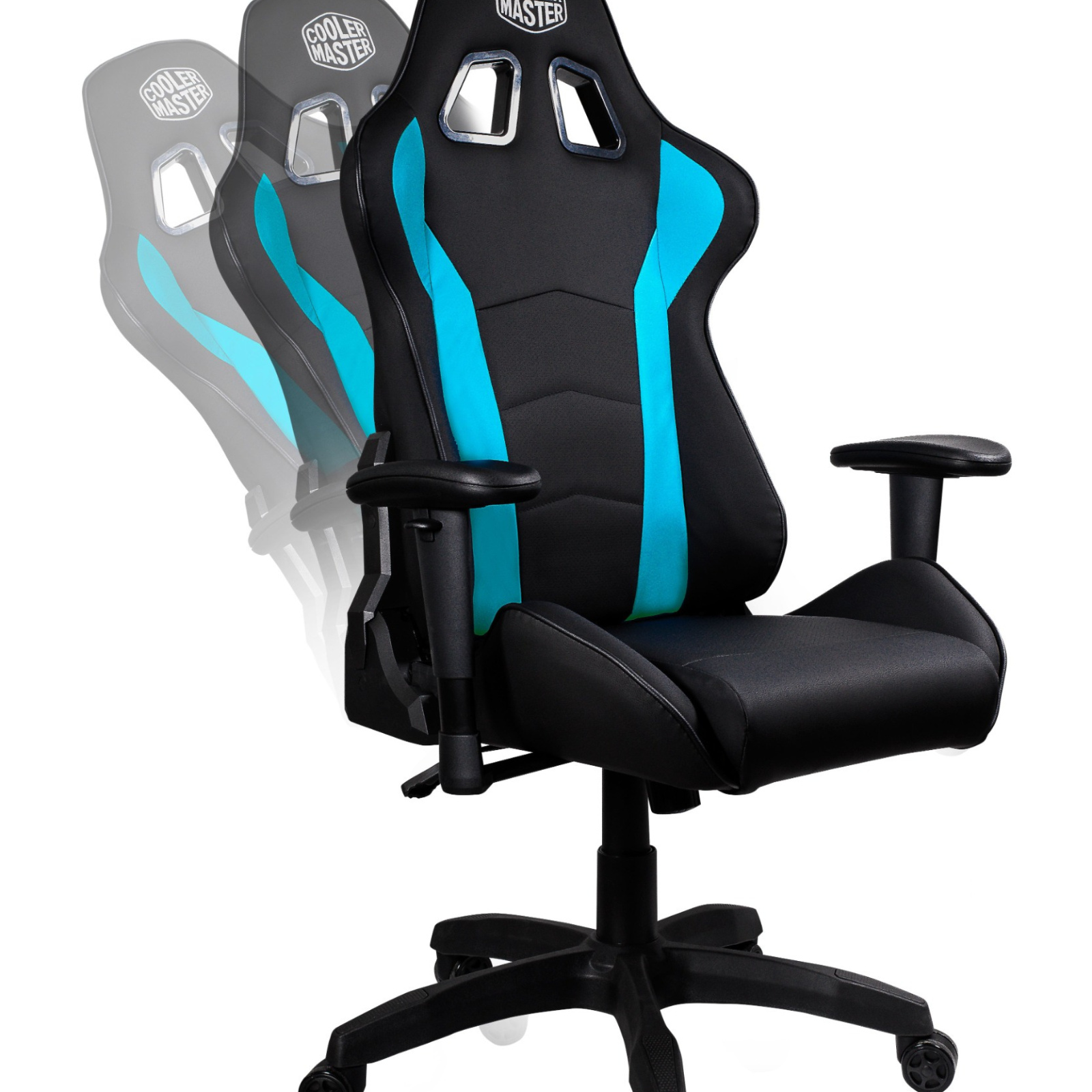 Black-Blue, gaming chair, Cooler Master, Caliber R1 