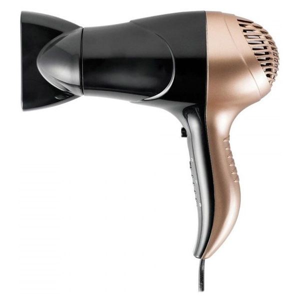 2000W, hair dryer, 2*Speed, cold shock function, gold-black, Crown HDC-1118-T
