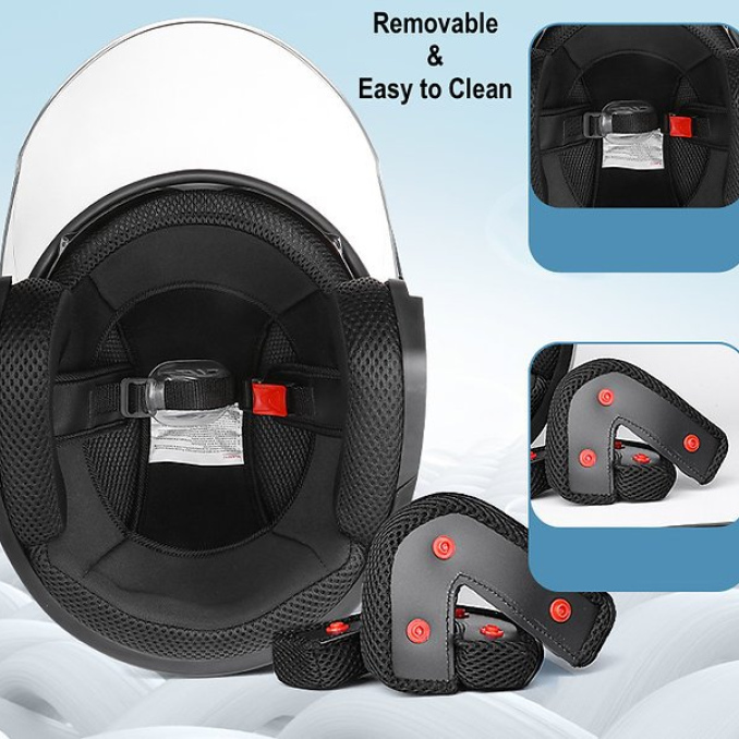 ABS, helmet, universal size, 4 seasons, double shield anti-glare