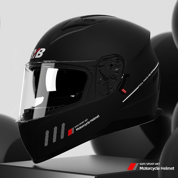 ABS, full face, helmet, HD PC double lens, BT slot, top ventilation, size 58-62 cm