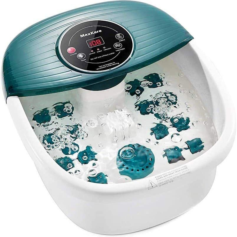 Foot Spa, bath massager, foot massager, heat, bubbles & vibration, digital temperature control, 16 massage rollers