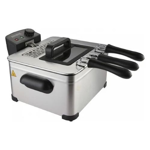 4.5LT, double basket, deep fryer, 2000W, stainless steel, temperature control, Royalty Line