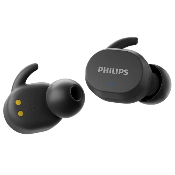 True wireless bluetooth, earphones, touch control, built-in mic, black, Philips TAT3216BK