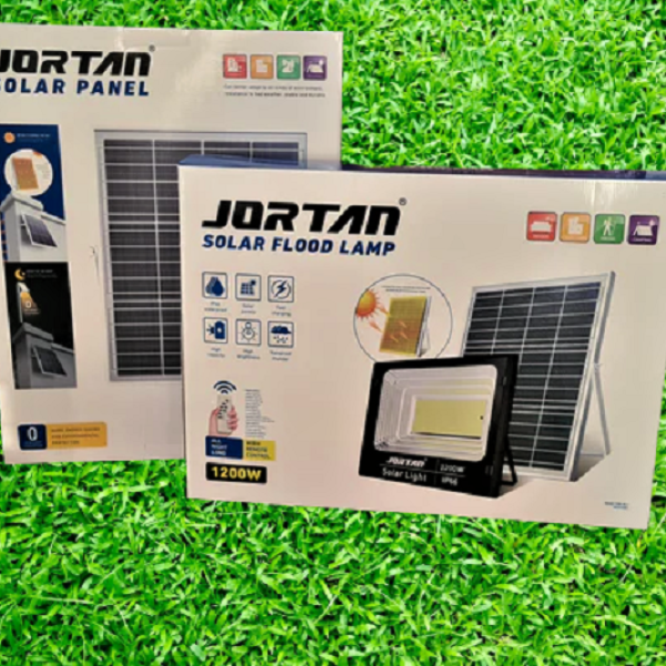 1200W, solar floodlight, remote control, IP67, Jortan