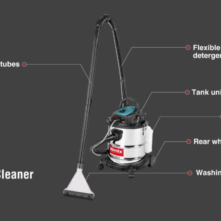 5-in-1 multi-purpose, carpet washing, vacuum cleaner, wet & dry, 1400W-20LT, RONIX 1250