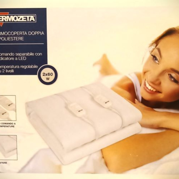 60W, polyester, electric blanket, double, bed warmer, 160 x 140 cm, double thermostat, TERMOZETA