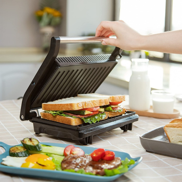 800W, toaster, panini maker, electric grill, opening 180º, BPA free, Aigostar York, 30RUM