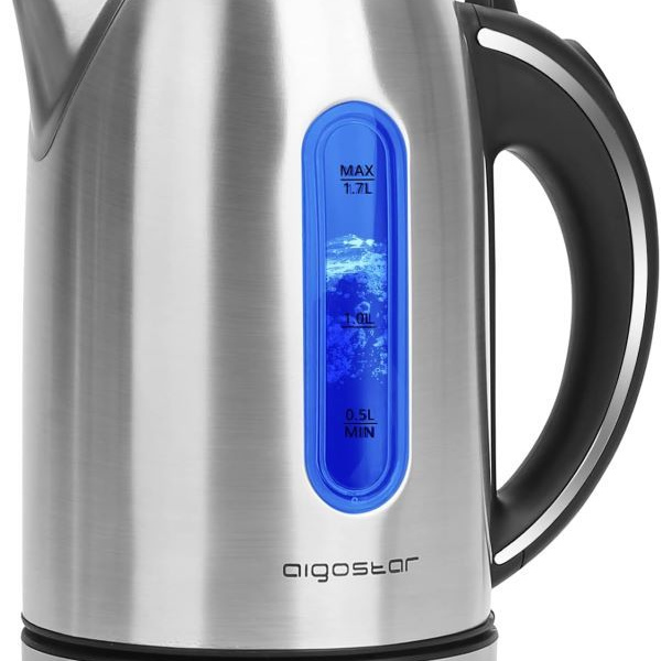 1.7 LT, electric kettle, stainless steel, led blue-light, Aigostar King