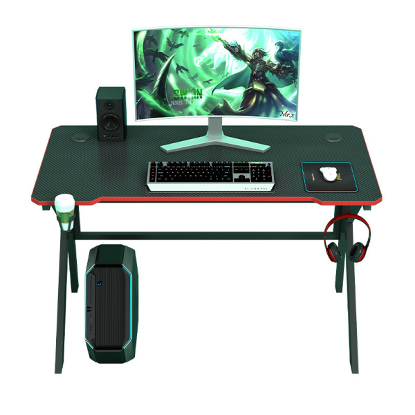 RGB LED, gaming desk, max-100Kg, black/red, 120x60x74 cm, D2105