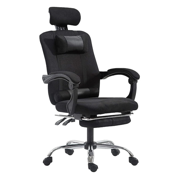Black, manager chair, office chair , sliding armrest, footrest
