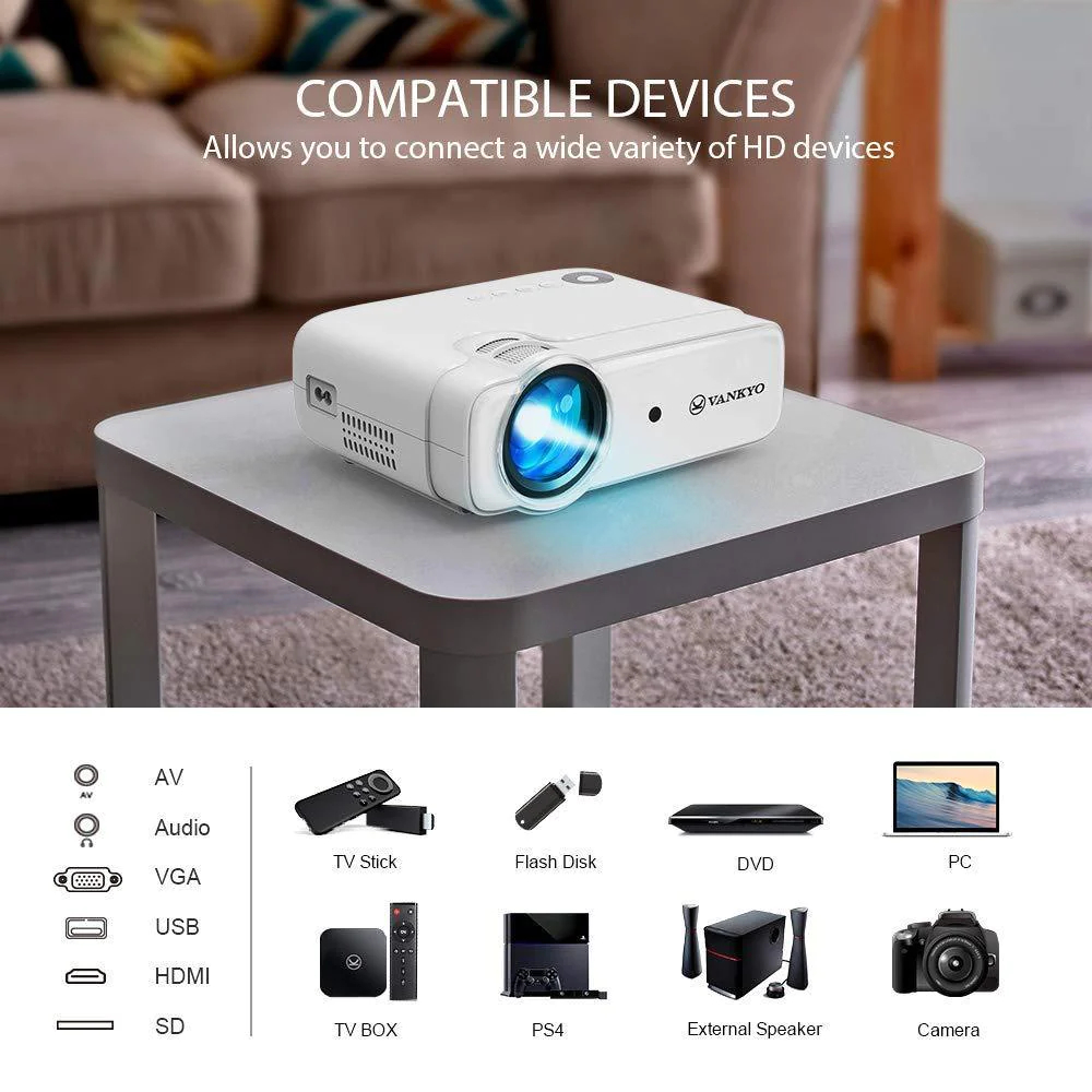 Native 480P, mini projector, movie, outdoor entertainment, VANKYO