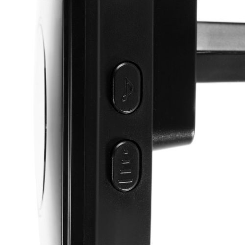 Black, wireless doorbell, 5 volume levels, electric plug, 60 sounds, waterproof