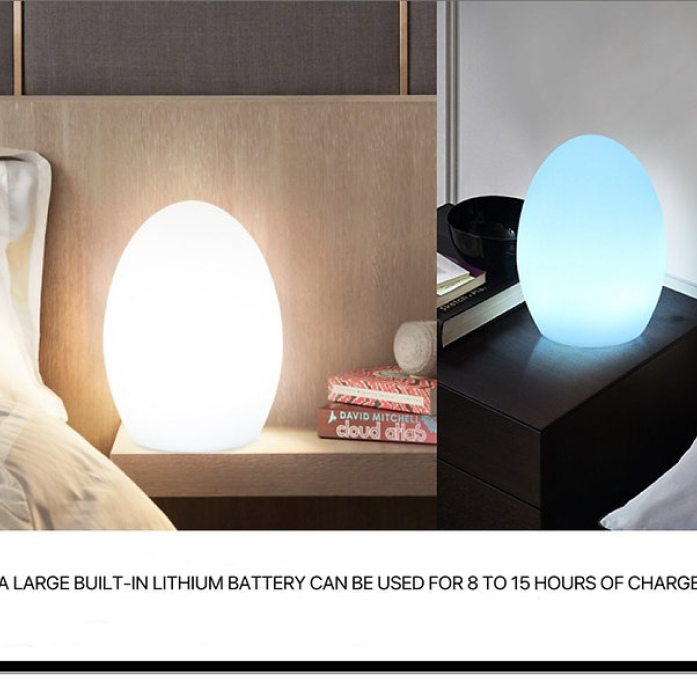 Mini, led lamp, egg shape, table lamp, 16 colors, remote control, HM