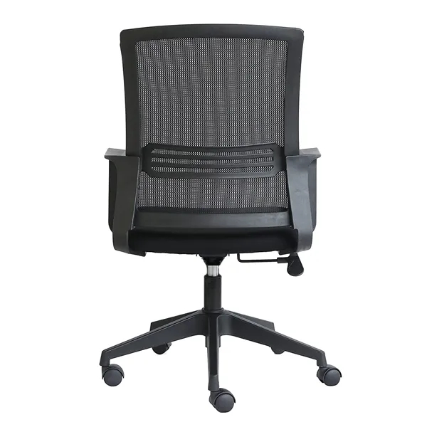 Black, office chair, adjustable height, fixed armrest