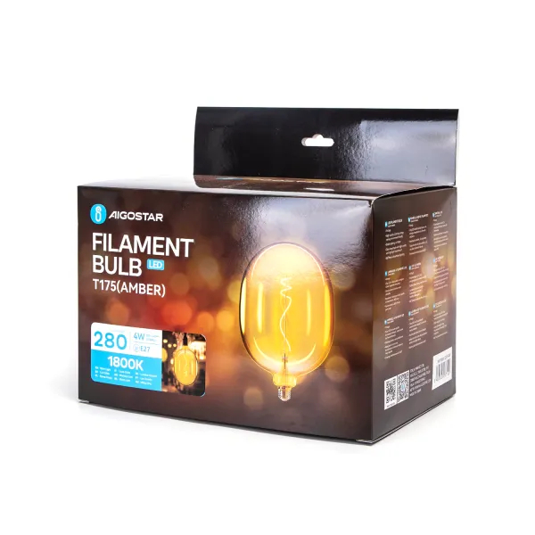 4W, filament bulb, LED, 280lm, warm light, Aigostar