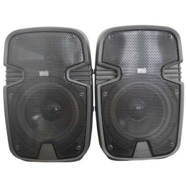150W, pair, amplified speakers, 8" woofer, FM radio, bluetooth, USB, SD, WEB LY-08