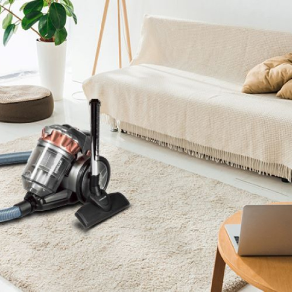 700W, bagless, vacuum cleaner, cyclonic, 3.0Ltr, 4.2mtr wired, HEPA filter, F++, black/red, FINLUX 