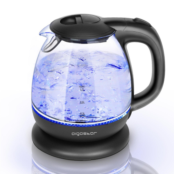 1LT, glass kettle, 2200W,  Aigostar Elfin