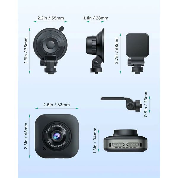 WiFi 4K FHD, dash cam, IMX415 Sony Sensor, DRS1 AUKEY