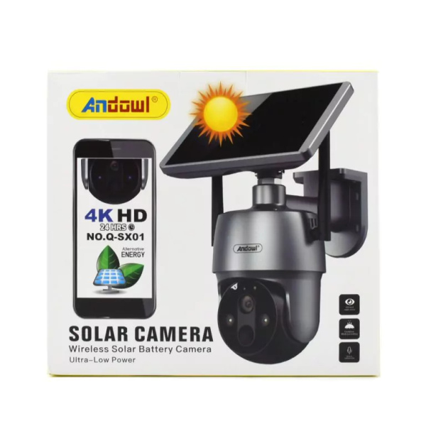 4K, solar camera, wifi network, two-way audio, CCTV security camera, night vision, Andowl Q-SX01