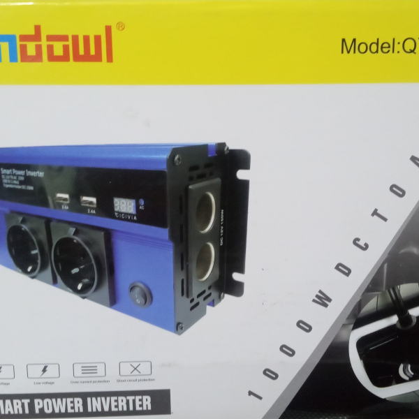1000W, inverter, smart power, DC/AC current, battery inverter, 12v car battery, Andowl 