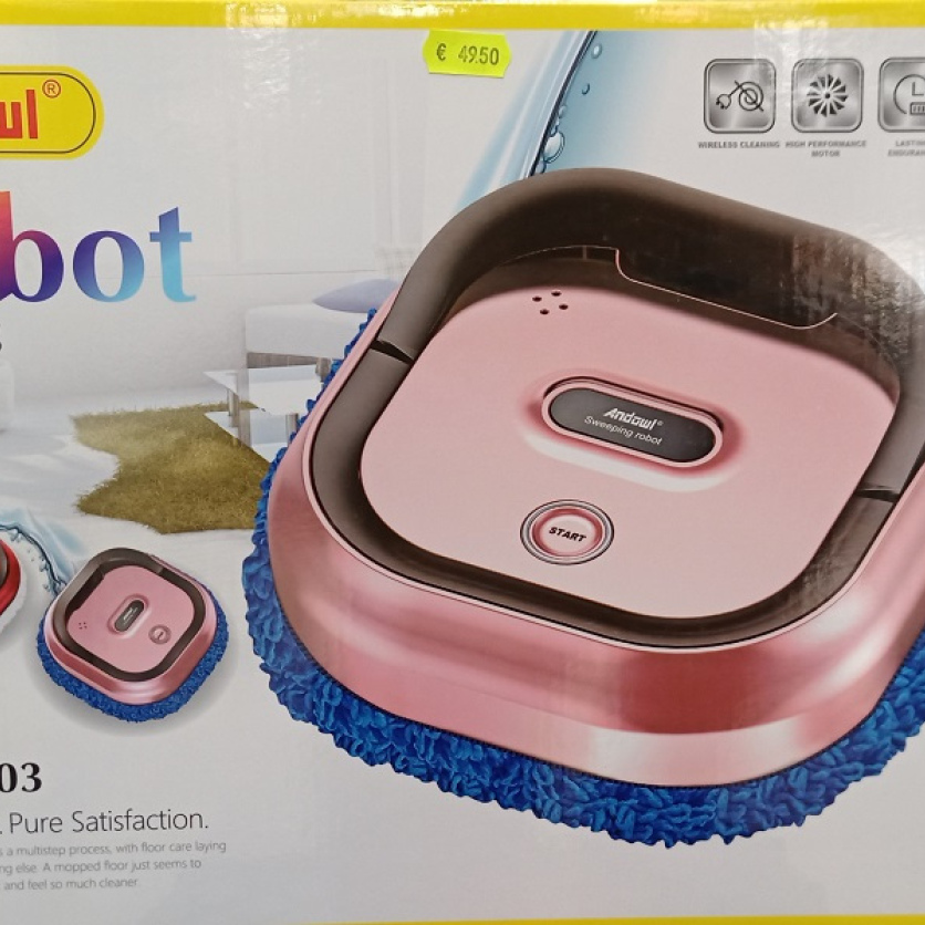 Clearance sale, floor cleaning, sweeper robot, sweeps floors, wet-dry cloth, Andowl