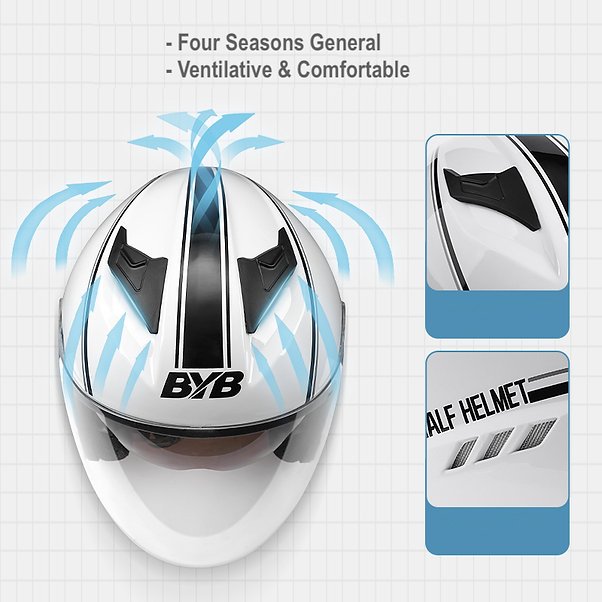 ABS, helmet, universal size, 4 seasons, double shield anti-glare