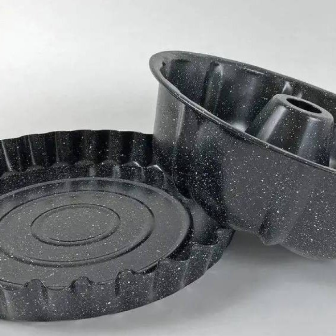 2pcs, cake pan, 25cm-28cm, non-stick, dishwasher-safe, Royalty Line CP2-Black