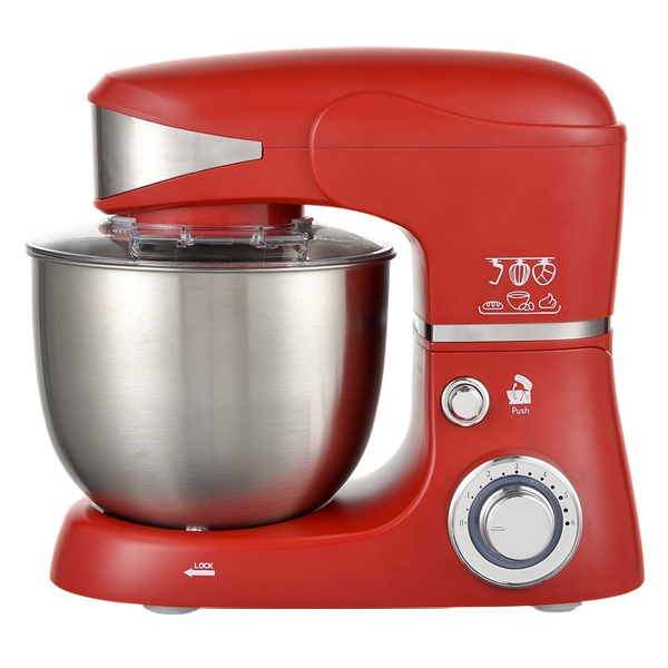 5.5 LT, red, kitchen mixer, 1600W, planetary machine, stainless steel bowl, RL-PKM 1600, Royalty Line