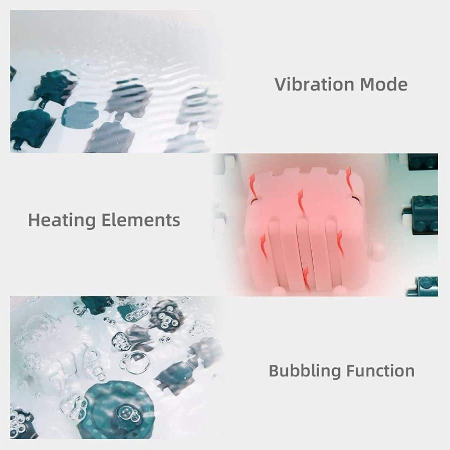 Foot Spa, bath massager, foot massager, heat, bubbles & vibration, digital temperature control, 16 massage rollers