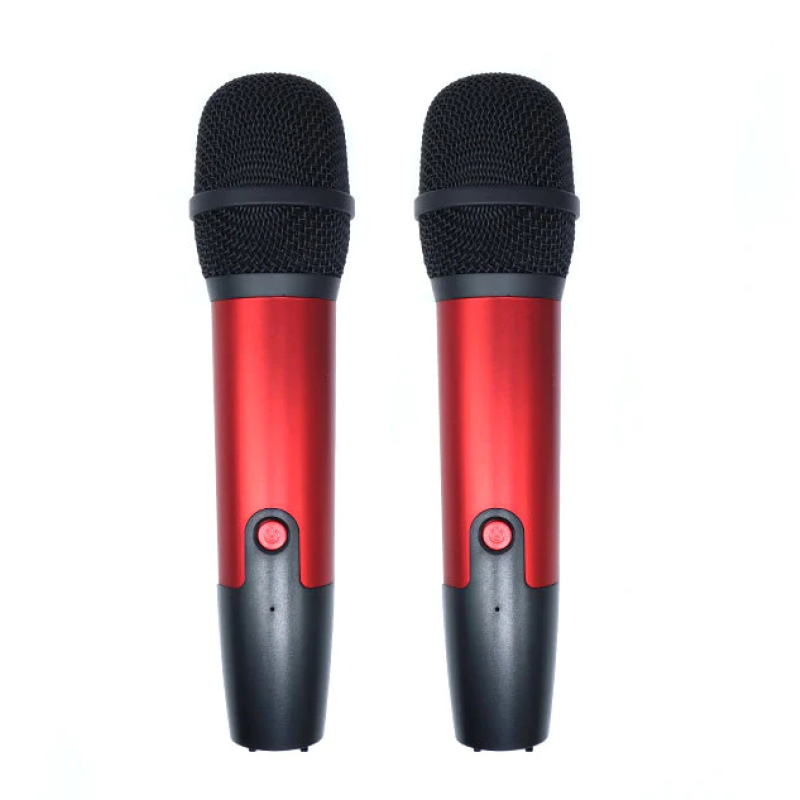 Portable, karaoke, bluetooth, party, speaker, twin wireless, microphones, ANDOWL Q-YX899-RED