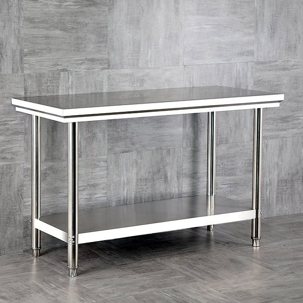 150*60*80cm, kitchen countertop, table, stainless steel, double layer, HM