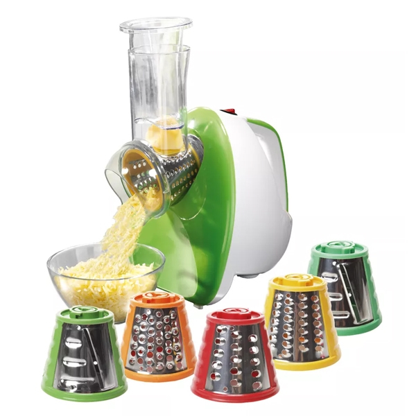 150W, vegetable slicer, cheese grater, 5 cones, Royalty Line VS-150
