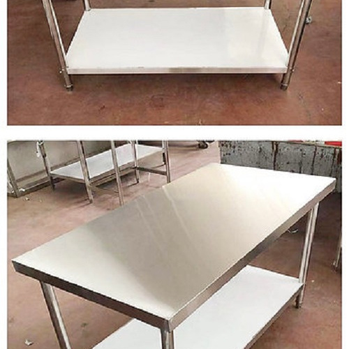 150*60*80cm, kitchen countertop, table, stainless steel, double layer, HM