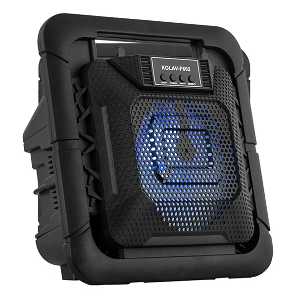 10W-RMS, portable speaker, bluetooth rechargable with light effect, F602 6.5" *Kolav*