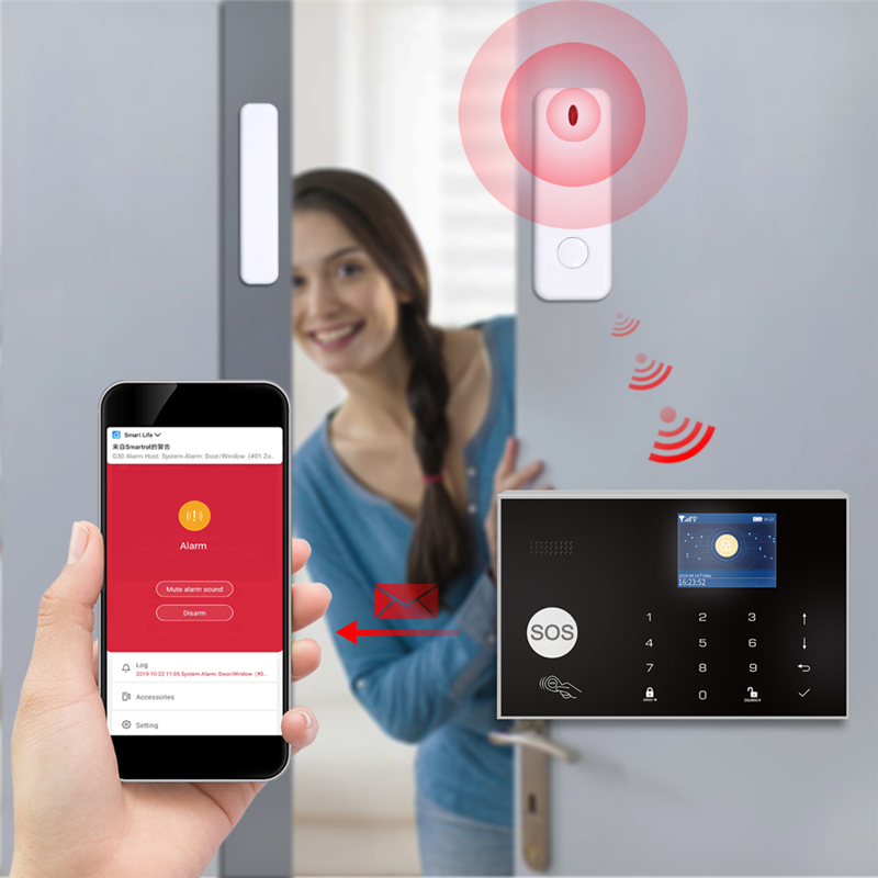 WIFI, smart, home security, alarm system, protective shell, APP Alert, Antela