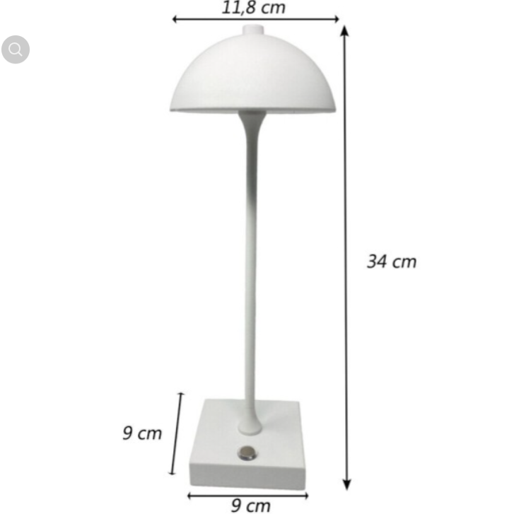 10W, rechargeable, table lamp, USB, 3 shades white, UNIVERSO
