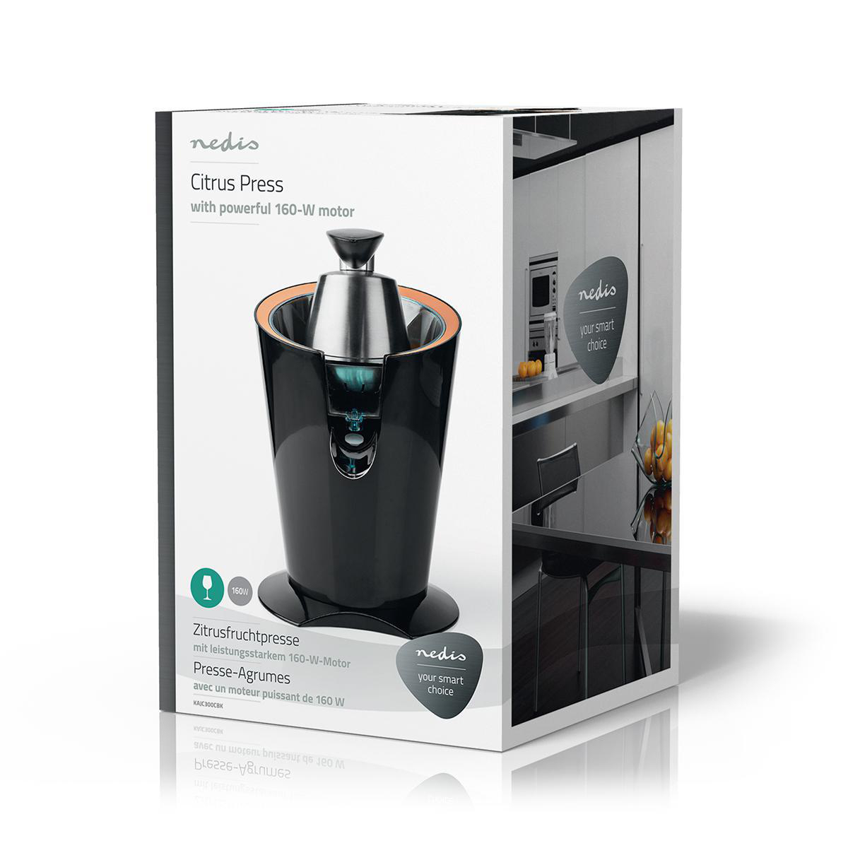160w, electric citrus press, electric juicer, powerful motor, machine washable parts, Nedis