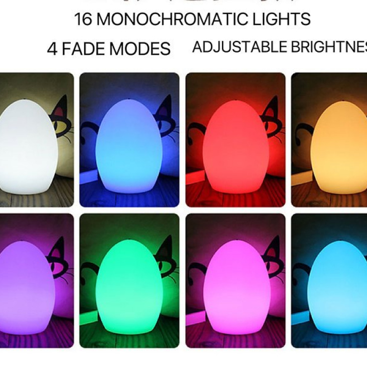 Mini, led lamp, egg shape, table lamp, 16 colors, remote control, HM