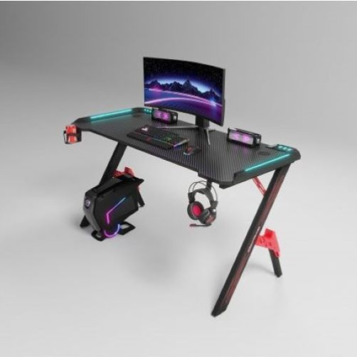 120x60x74, gaming desk, RGB lights, cup holder, headphone hook, max weight 100kg, CIS D2104-120