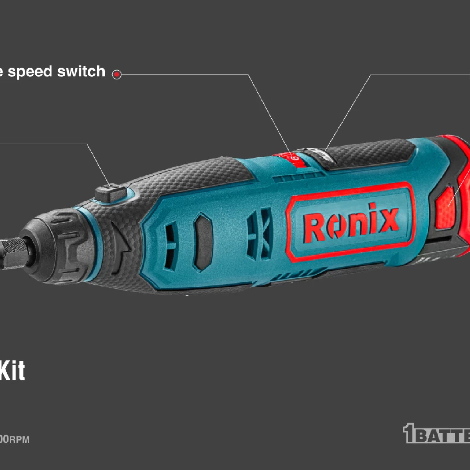  3.2mm, 12V, cordless, rotary, tool kit, RONIX 8102K