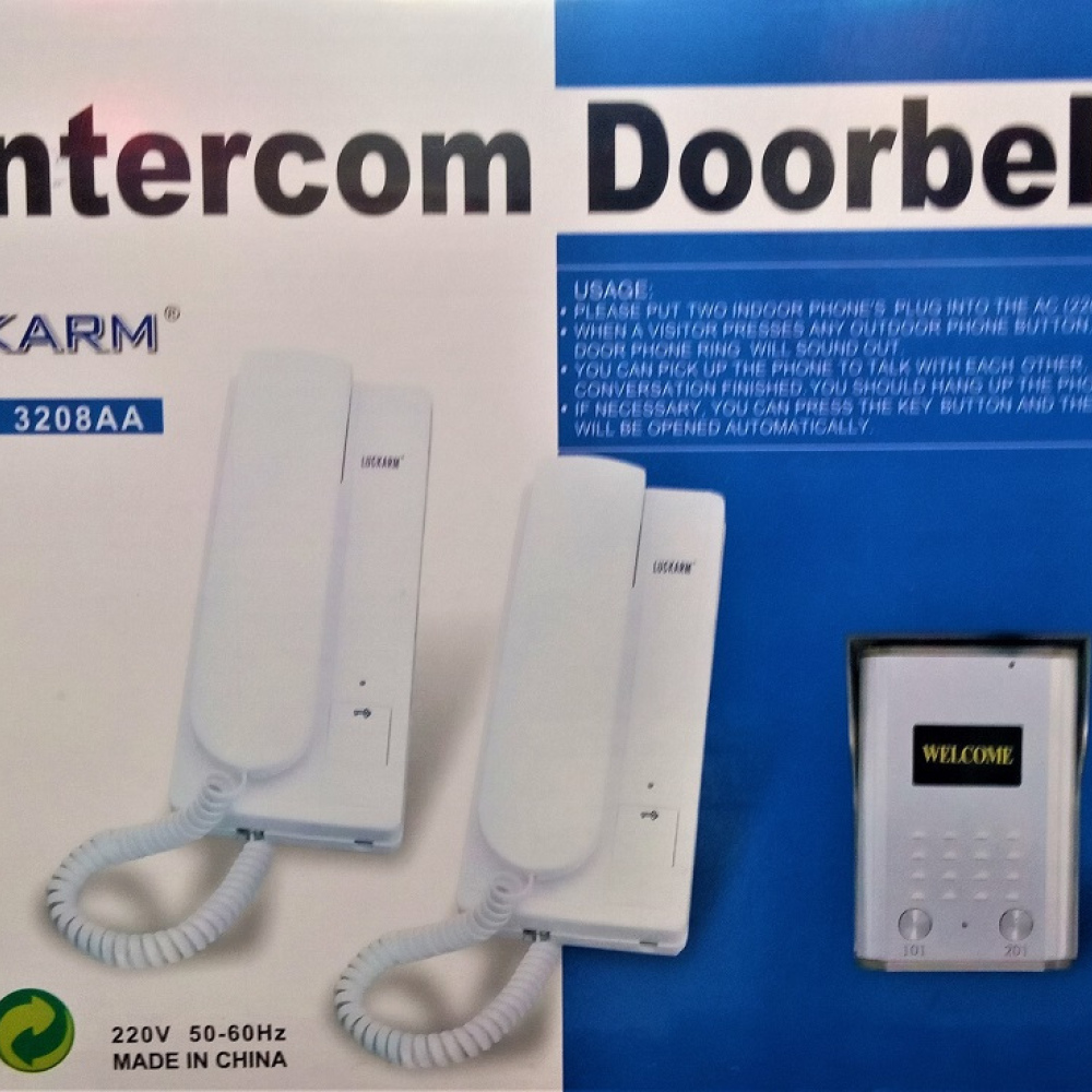 Two-family kit, Intercom, double doorbell, alluminium exterior unit