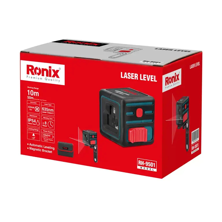 50MT, laser level, 635nm laser class II. RONIX RH-9501