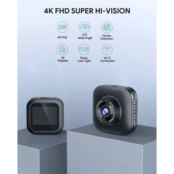 WiFi 4K FHD, dash cam, IMX415 Sony Sensor, DRS1 AUKEY
