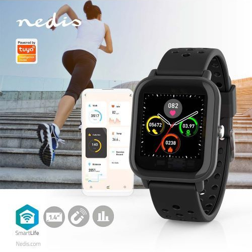 1.4" LCD screen, smartwatch, notification display, heart rate detection IP68