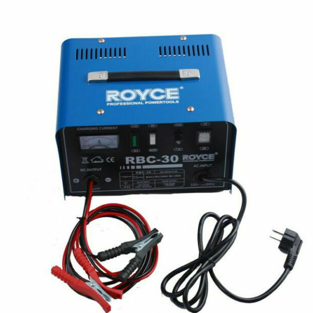Car Battery Charger Royce RBC-30 Single-phase, portable battery charger of charging lead acid batteries 12/24V voltage