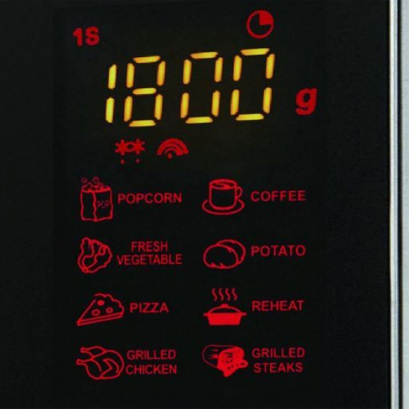 20LT, microwave, oven, 900W, grill, digital display, 8 programs, silver, ROYALTY LINE
